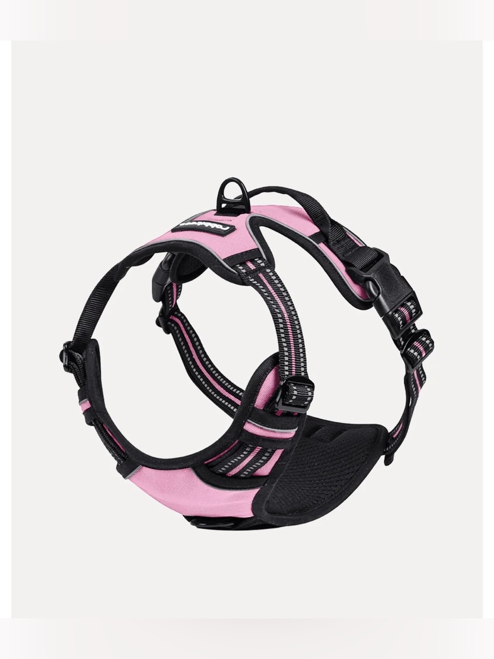 Rabbitgoo Pink Classic Fit No Pull Front and Back Clip Dog Harness Size Small